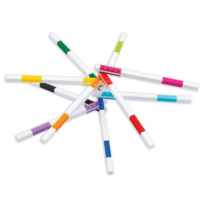 Gel pen 10-pack set with assorted color tips and white bodies