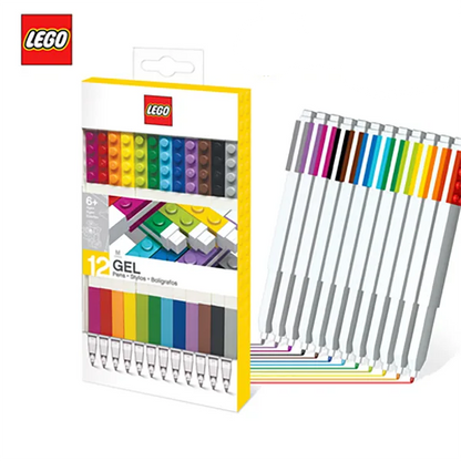 LEGO gel pen 10-pack set in package, with multicolor ink pens