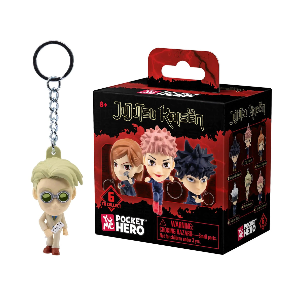 Pocket Me Hero blind box with character keychain, includes chibi figure on chain