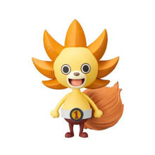 Cartoon anime chibi figure with orange hair and numbered chest badge