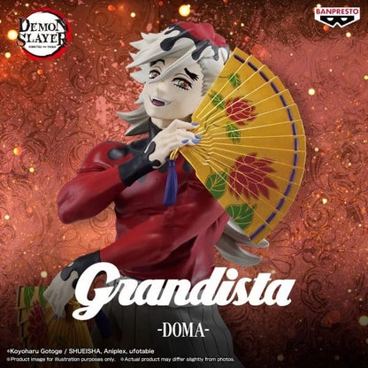 Doma Grandista anime figure holding a decorative fan, smiling in a red outfit