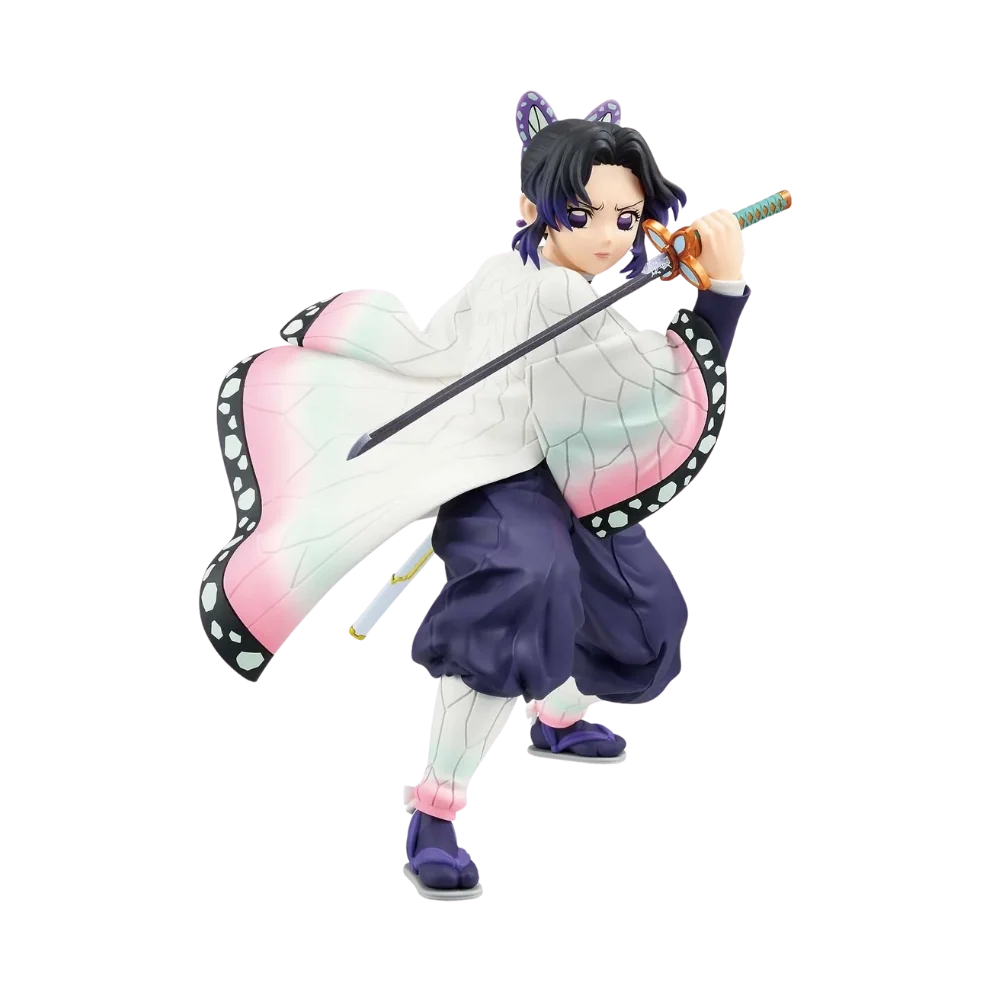 Shinobu Kocho action figure in white-pink haori, holding katana