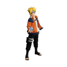 Banpresto Boruto character figure in orange jacket and black pants, full body