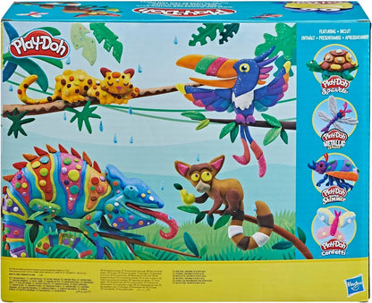 Play-Doh compound variety pack box with colorful creature artwork and Play-Doh logo