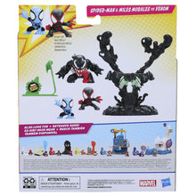 Marvel Stunt Squad Villain Knockdown Playset with Spider-Man, Miles Morales, and Venom