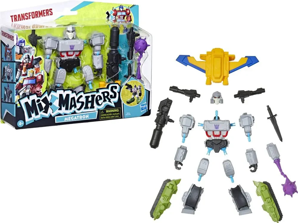 Transformers Mixmashers Megatron action figure in retail box with multiple accessories