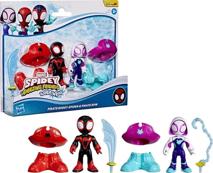 Hasbro Marvel Spidey And His Amazing Friends Water-webs Pirate Spin and Pirate Ghost-spider