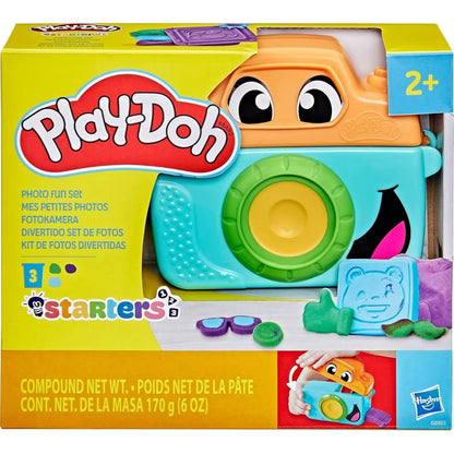 Photo fun toy camera starter set in box, with camera front and 2+ label