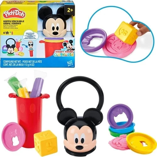 Play-Doh Mickey Mouse stackable modeling toy set with colorful molds and tools