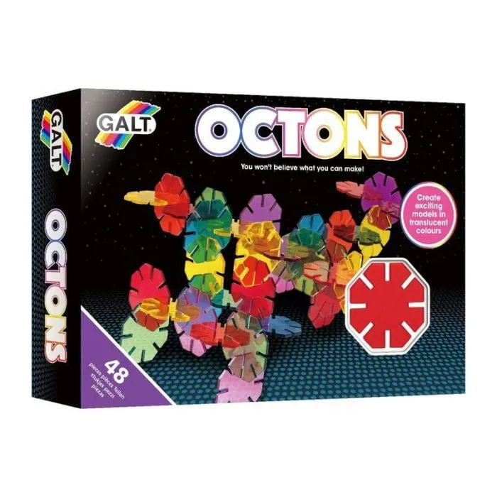 Octons building kit box with multicolor building pieces and 48 count