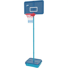 Basketball All Surface Swingball set: blue hoop and net on tall stand with base.