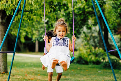 Single Turqoise Swing Set Multi-Coloured