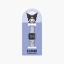 Kuromi digital watch retail card packaging with character graphics