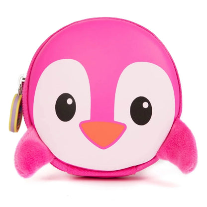 boppi Tiny Trekker Keychain Pouch - Penguin, Pink