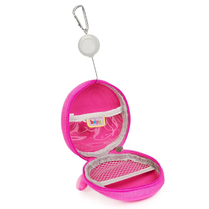 boppi Tiny Trekker Keychain Pouch - Penguin, Pink