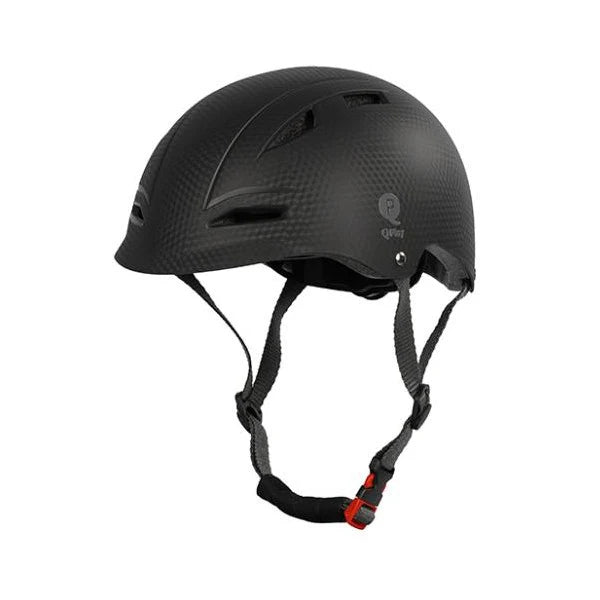 Helmet Sema Evo Medium in black with vented shell and chin strap