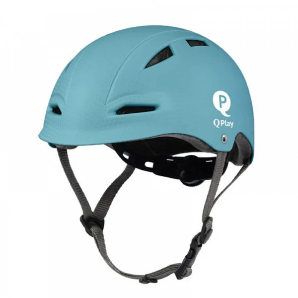 Helmet Sema Evo Medium in blue with vented shell and adjustable chin strap