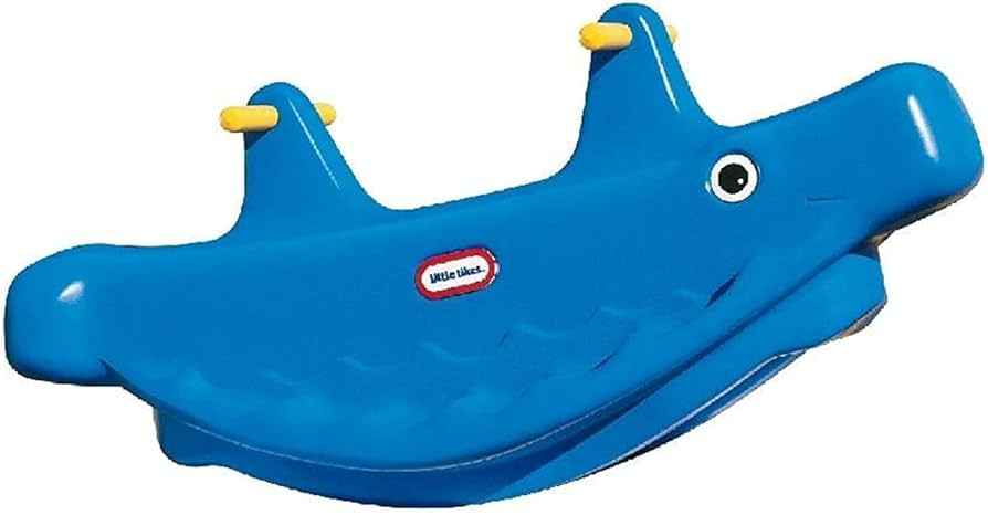 Whale Teeter Totter-Blue