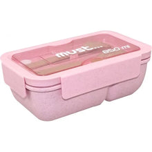 Light pink speckled pencil case with outer box, clear top window and snap lid