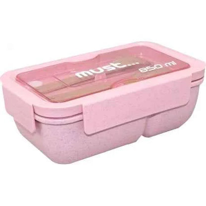Light pink speckled pencil case with outer box, clear top window and snap lid