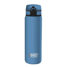 MUST stainless steel water container, blue 600ml with black flip-top lid