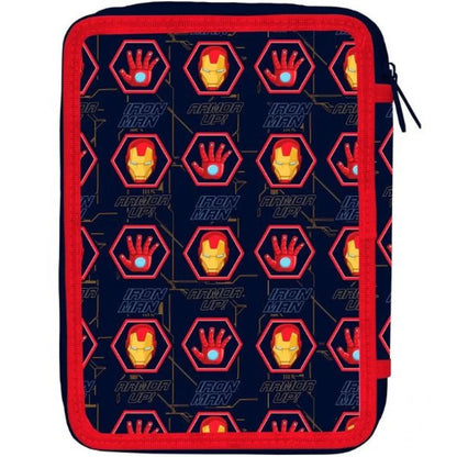 Double Decker Pencil Case Filled Avengers Iron Man Must 2 Compartments
