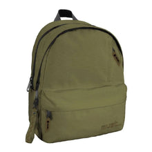 17-inch MUST monochrome backpack, olive green, two compartments and front pocket