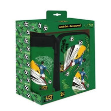 Football-themed aluminum water canteen 500ml lunch set box