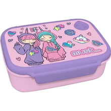 Kids lunch box 800ml, purple and pink bento with cartoon BFF characters