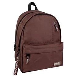 Backpack Must Team Monochrome Classic Brown with Beige 2 Main Compartments