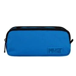 Barrel Pencil Case Must Team Monochrome Blue Light with Blue Dark 2 Compartments