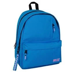 Backpack Must Team Monochrome Classic Blue Light with Pink 2 Main Compartments