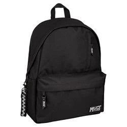 Backpack Must Team Monochrome Classic Black with Grey 1 Main Compartment