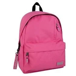 Must Team monochrome classic backpack in pink with front zip pocket
