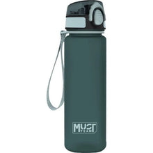 650ml sport water bottle, dark green with flip lid and wrist strap, MUFC Team logo