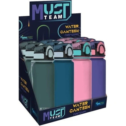 Water Bottle  Must Team 650ml, 4 Colours