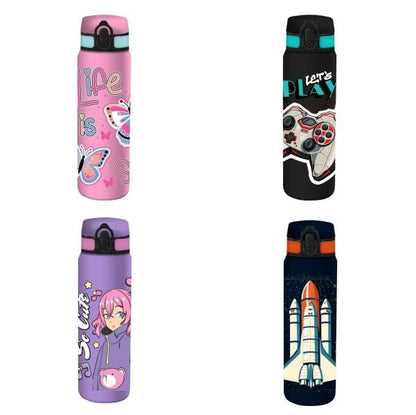 Water Bottle Stainless Steel Must Team 600ml for Boy and Girl 4 Designs