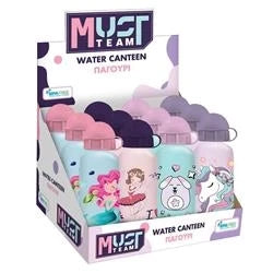 Kids Water Bottle Aluminium Must Team 500ml for Girl 4 Designs