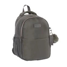 Must Team mini backpack, monochrome khaki with front zip and top handle