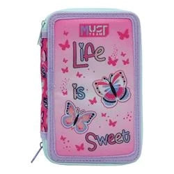 Triple Decker Pencil Case Filled Must Team Life Is Sweet