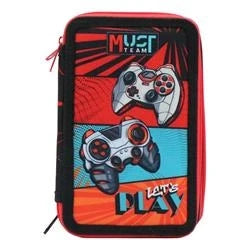 Triple Decker Pencil Case Filled Must Team Let's Play