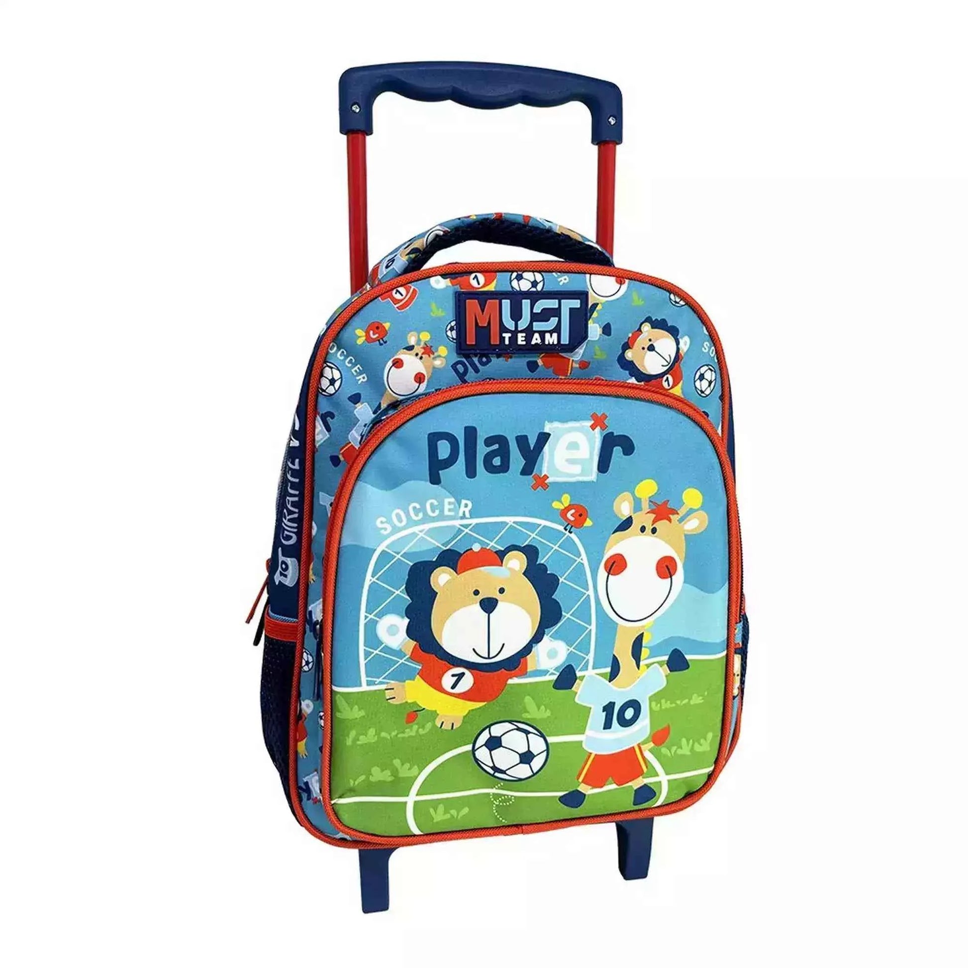 Must Team 12.5" Backpack 2 Cases Soccer Player Animals