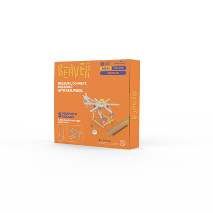 Beginner Kit - Vehicles, Wooden Stick Building Set