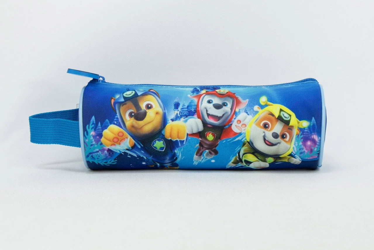 Paw Patrol blue zip pencil case with 3 character prints