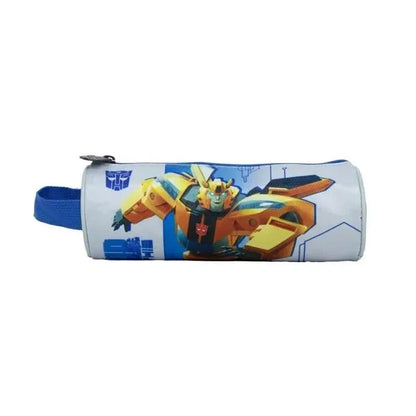 Paw Patrol pencil case with light gray body, blue zipper, character graphic