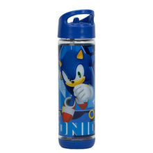Blue cartoon character water bottle, 500 ml, with flip cap