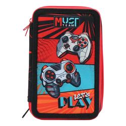 Triple Decker Pencil Case Filled Must Team Let's Play