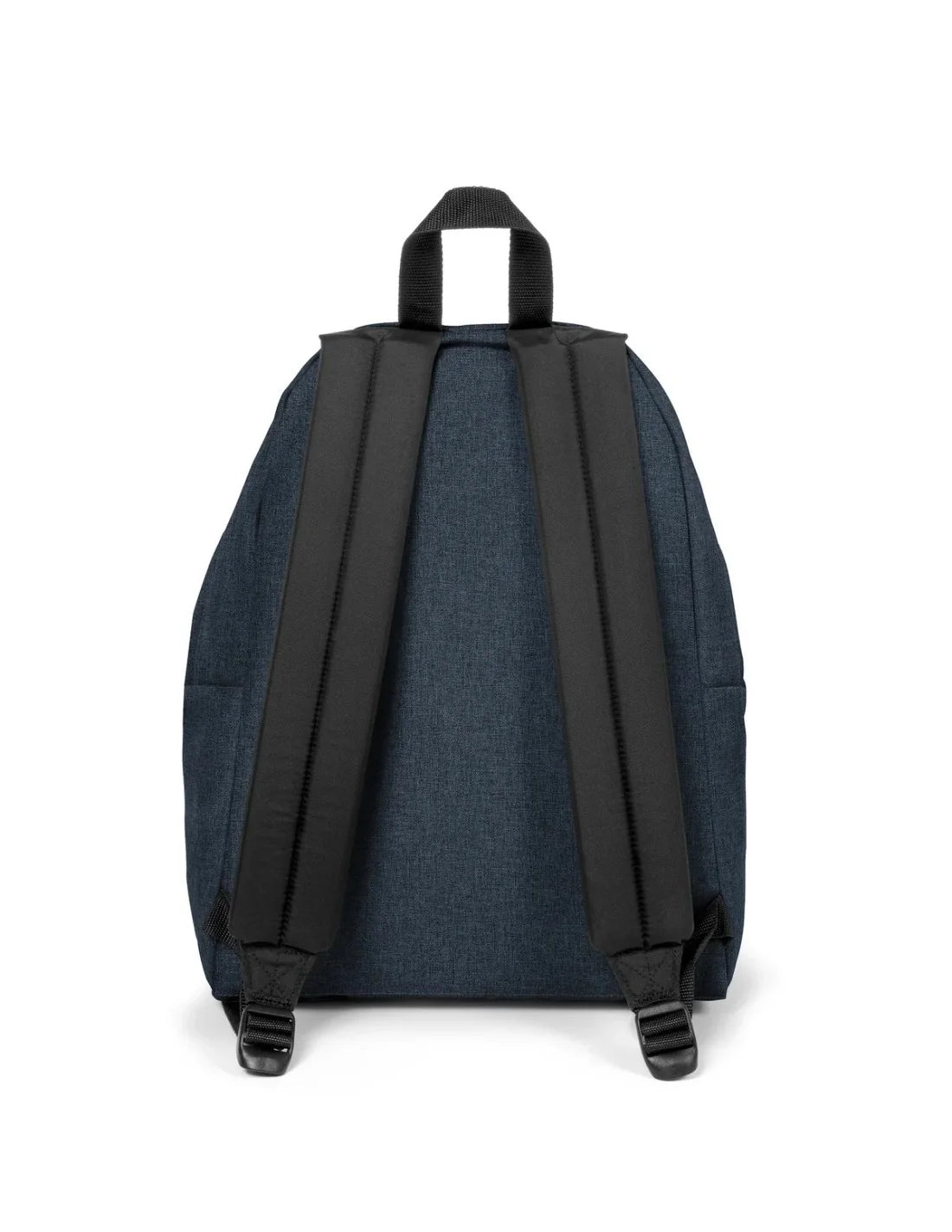 Eastpak padded denim backpack with adjustable shoulder straps and back panel