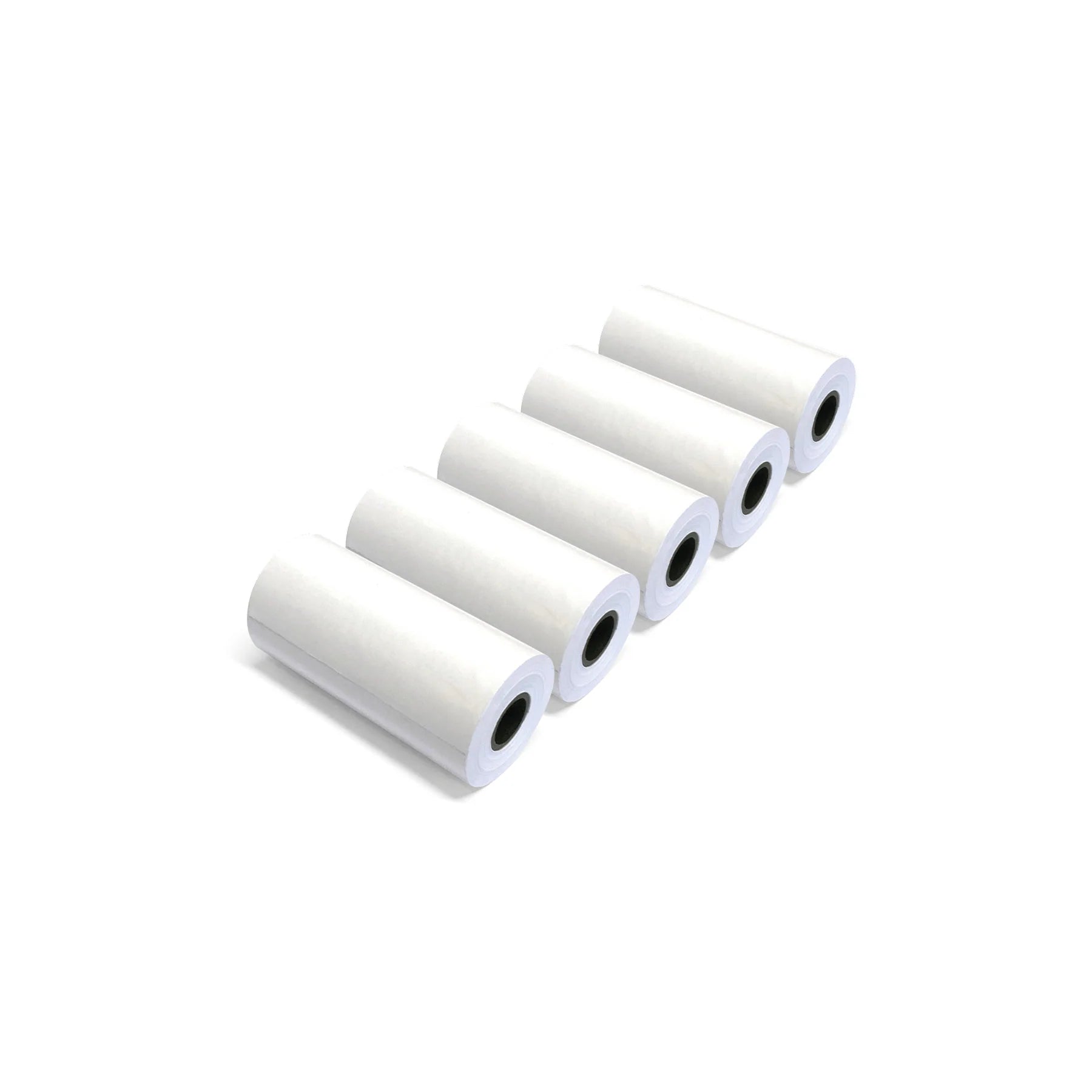 Colored paper refill rolls with three white paper cores stacked