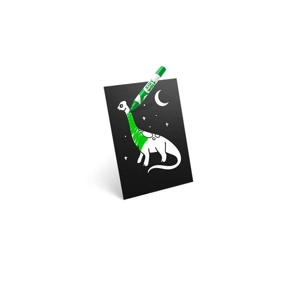 Black cat wall art panel with green LED marker light-up effect